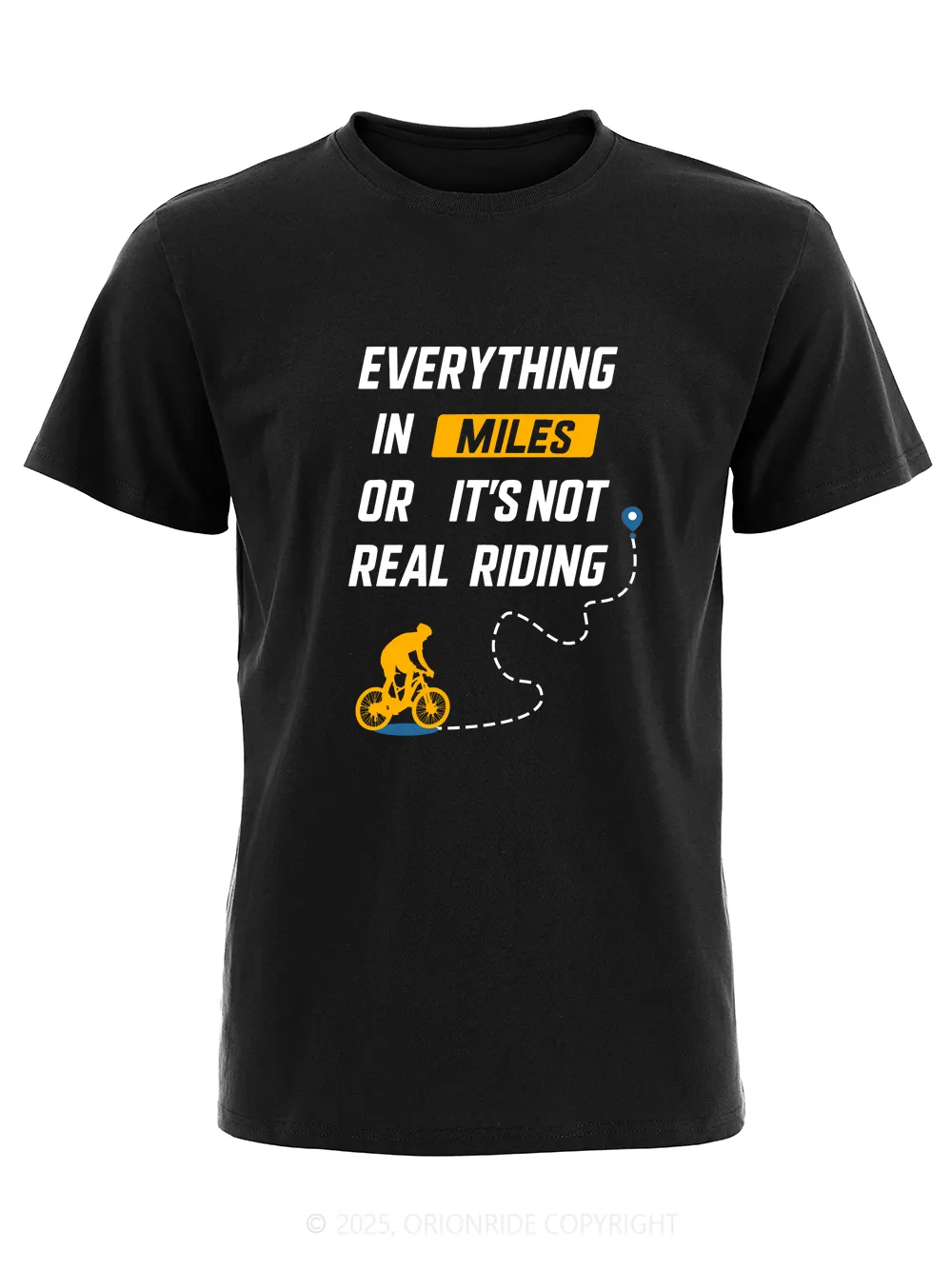 Orionride Ride To The Finish Line Short Sleeves Bike T-Shirt sold by Orionride product image thumbnail 3