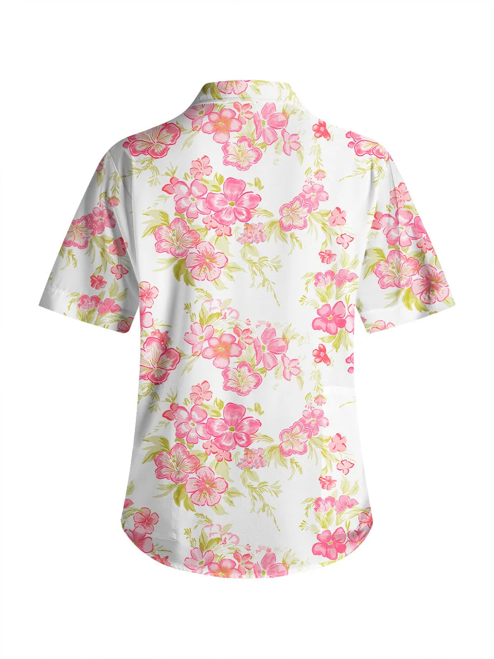 Orionride Fragrant Peach Blossoms Zipper Pockets Ultra Lightweight Short Sleeves Women's Gravel Shirt sold by Orionride product image thumbnail 3