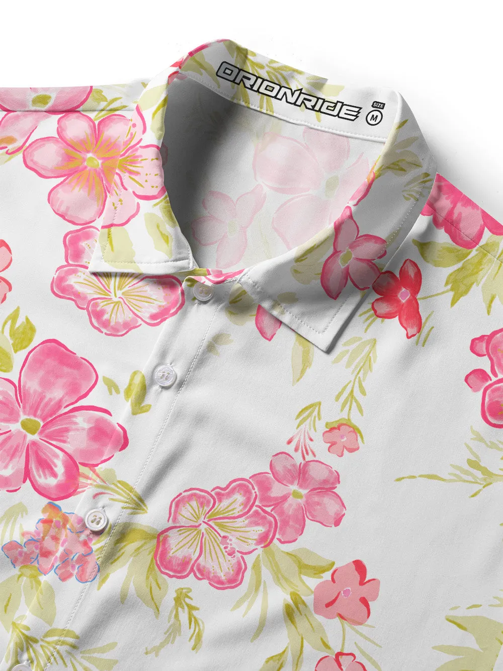 Orionride Fragrant Peach Blossoms Zipper Pockets Ultra Lightweight Short Sleeves Women's Gravel Shirt sold by Orionride product image thumbnail 4