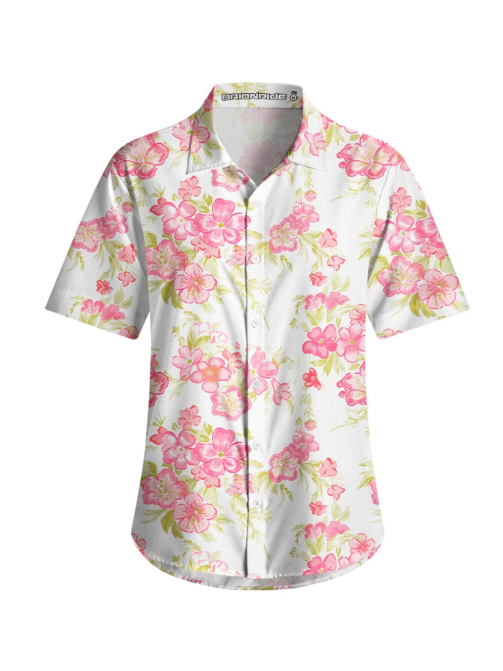Orionride Fragrant Peach Blossoms Zipper Pockets Ultra Lightweight Short Sleeves Women's Gravel Shirt sold by Orionride product image thumbnail 2