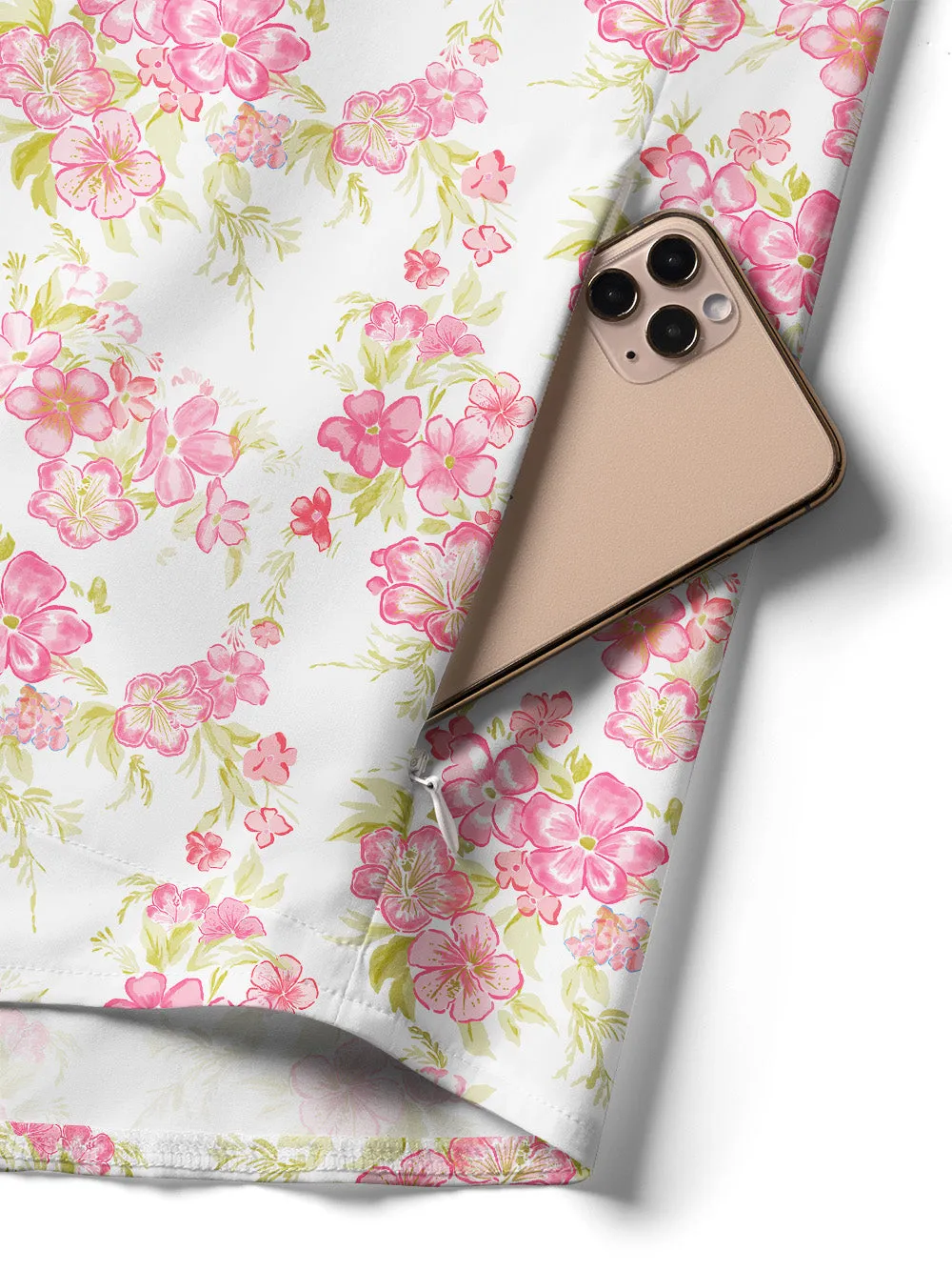 Orionride Fragrant Peach Blossoms Zipper Pockets Ultra Lightweight Short Sleeves Women's Gravel Shirt sold by Orionride product image thumbnail 5