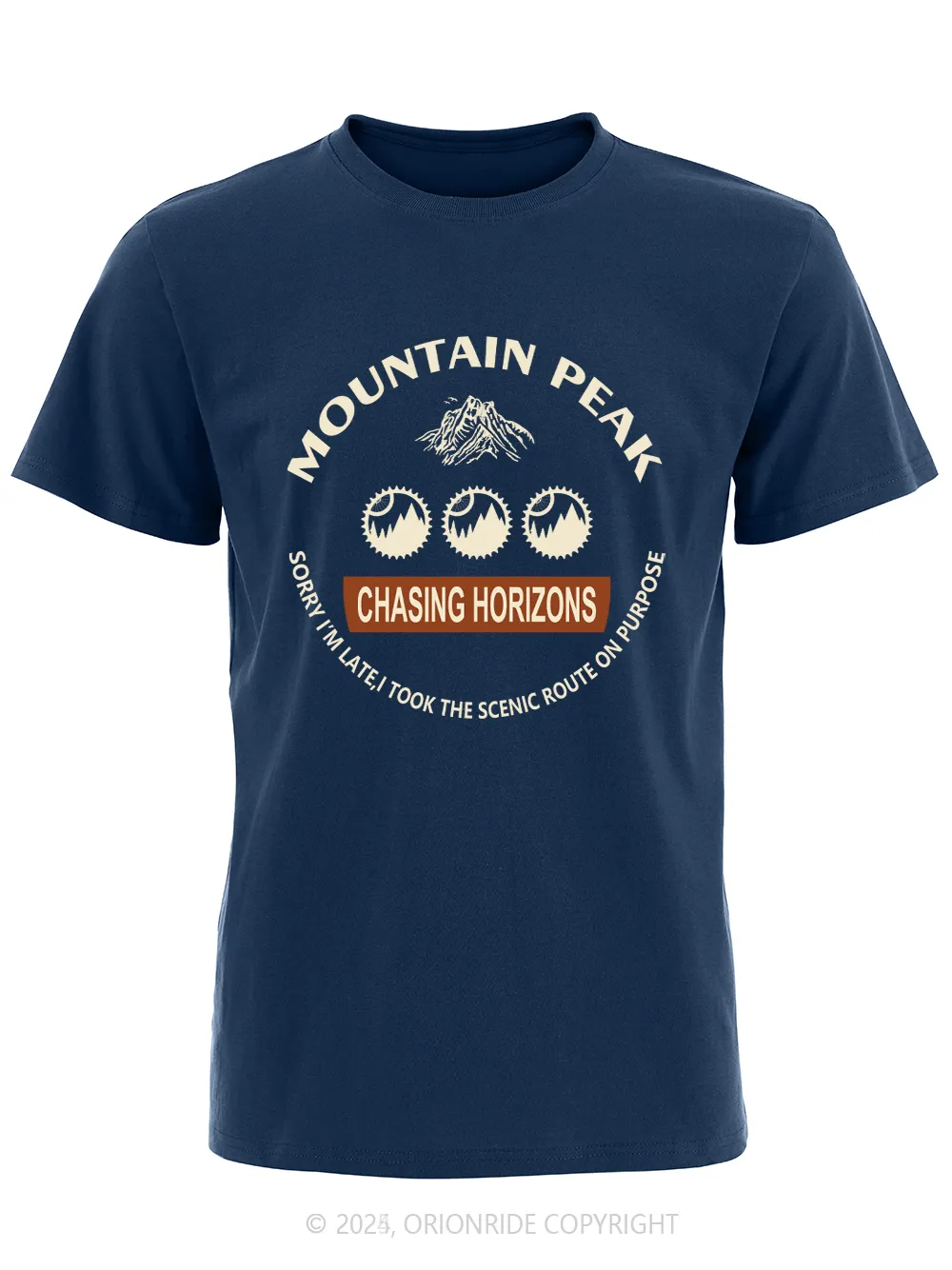 Orionride Mountain Peak Short Sleeves Bike T-Shirt sold by Orionride product image thumbnail 4