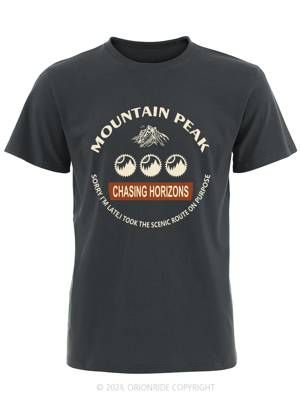 Orionride Mountain Peak Short Sleeves Bike T-Shirt sold by Orionride product image thumbnail 5