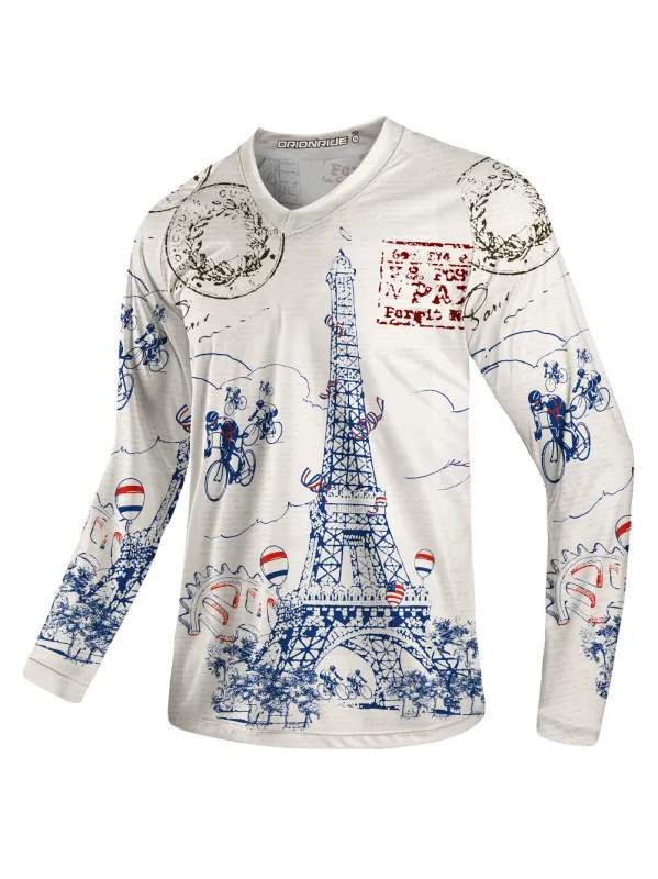 Orionride Arrival In Paris Long Sleeve Downhill Jersey sold by Orionride