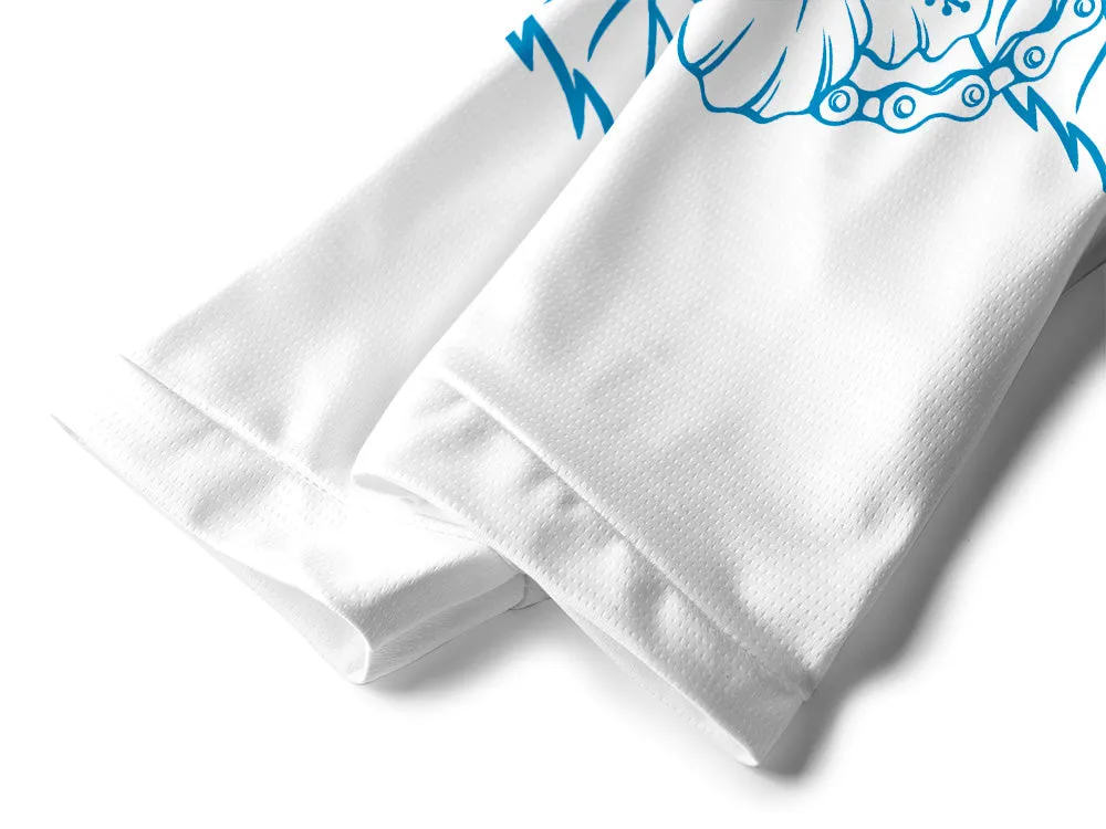 Orionride Bright Hibiscus Flowers Long Sleeve Downhill Jersey sold by Orionride product image thumbnail 5