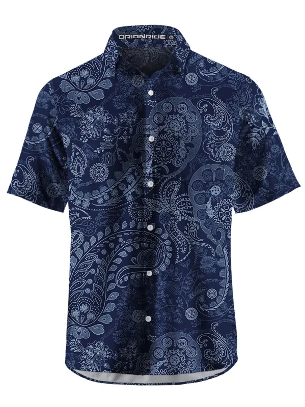 Orionride Gear Cashew Stamen Zipper Pockets Ultra Lightweight Short Sleeves Gravel Shirt sold by Orionride