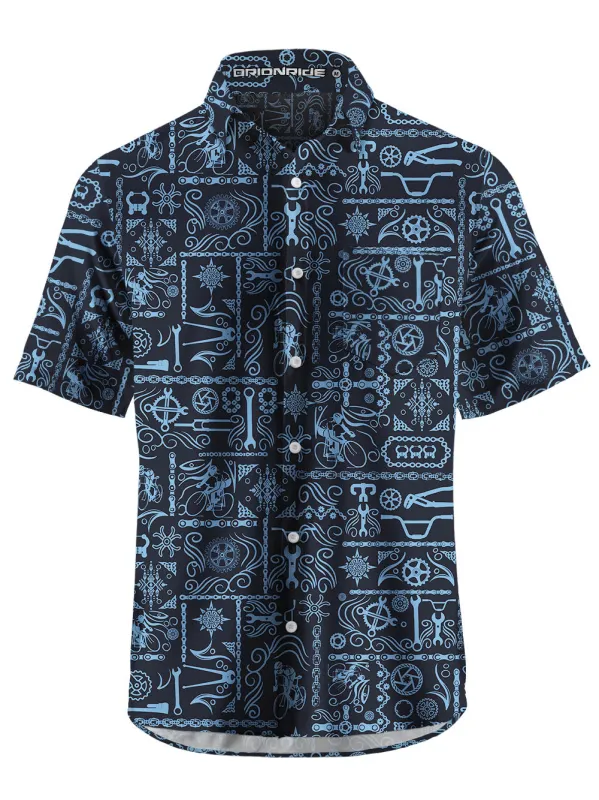 Orionride Mysterious Totem Zipper Pockets Ultra Lightweight Short Sleeves Gravel Shirt sold by Orionride