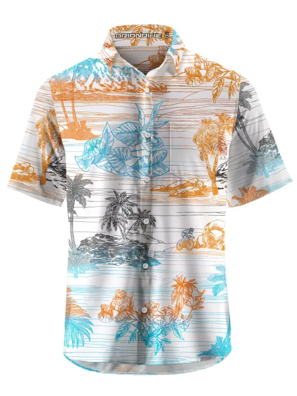 Orionride Dream Island Zipper Pockets Ultra Lightweight Short Sleeves Gravel Shirt made by Orionride