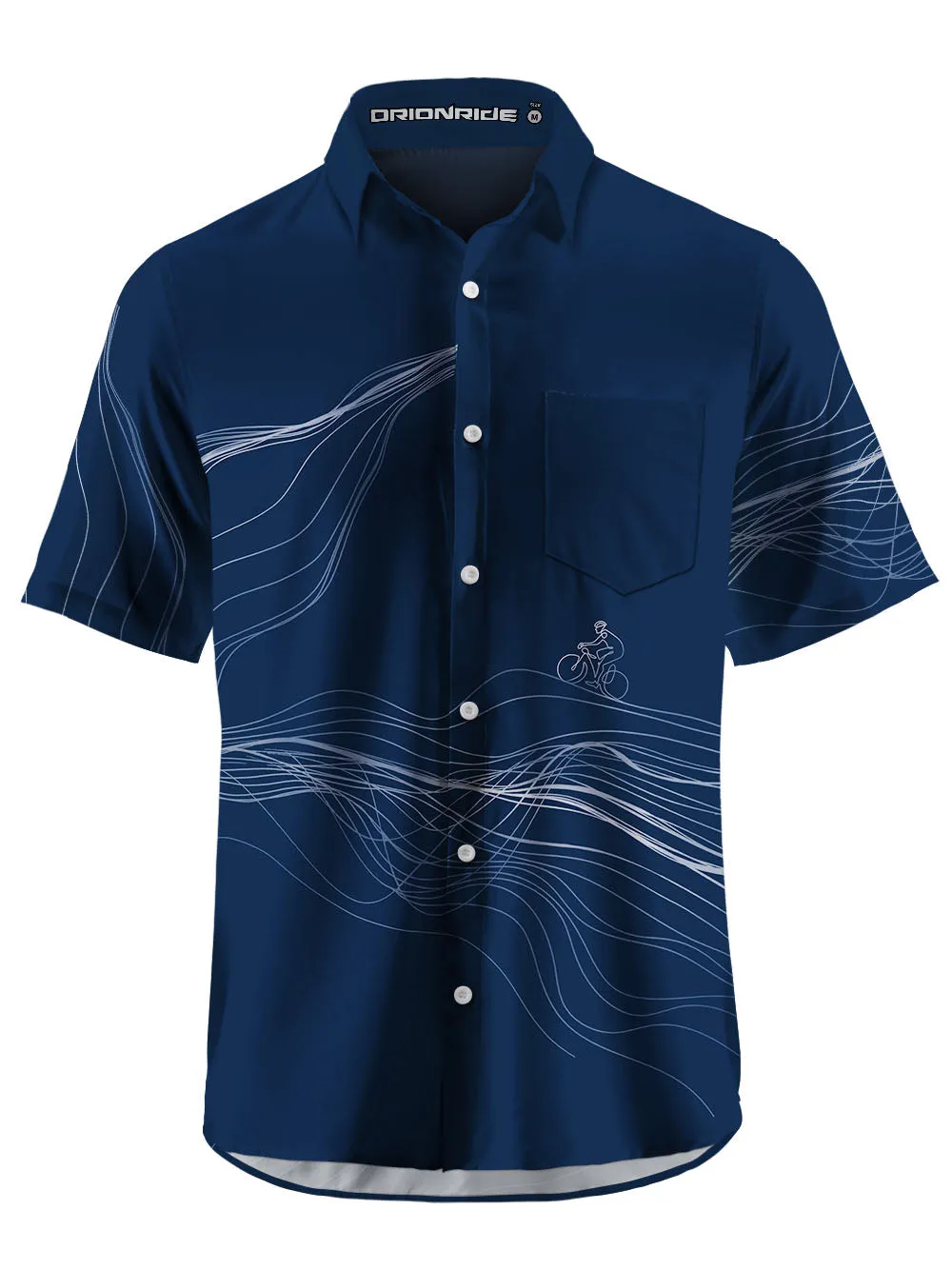 Orionride Spatial Lines Zipper Pockets Ultra Lightweight Short Sleeves Gravel Shirt sold by Orionride