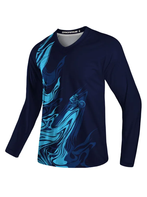 Orionride Water Ripples Long Sleeve Downhill Jersey sold by Orionride