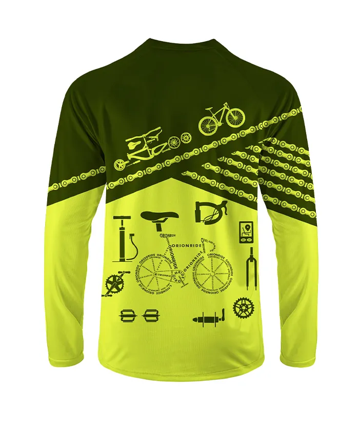 Orionride Letter Stitching Bicycle Long Sleeve Downhill Jersey sold by Orionride product image thumbnail 3