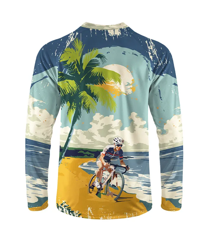 Orionride Tropical Beach Long Sleeve Downhill Jersey sold by Orionride product image thumbnail 3