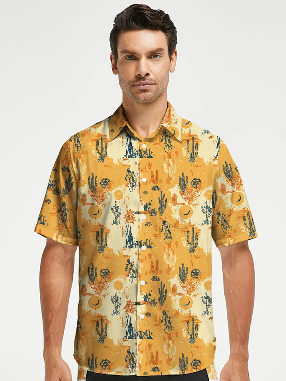 Orionride Fantasy Cactus Zipper Pockets Ultra Lightweight Short Sleeves Gravel Shirt sold by Orionride product image thumbnail 2