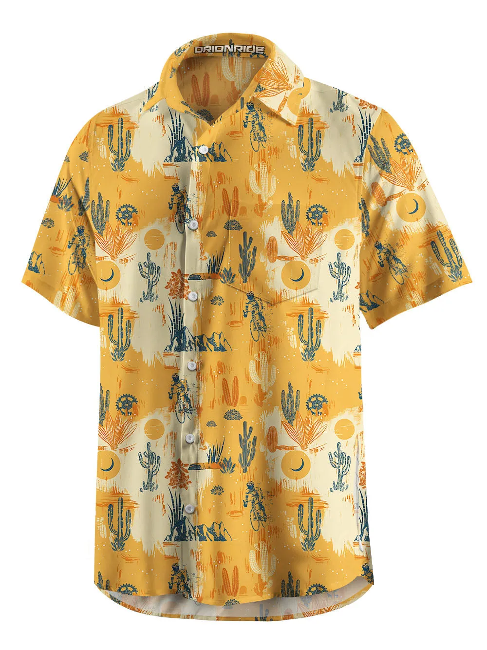 Orionride Fantasy Cactus Zipper Pockets Ultra Lightweight Short Sleeves Gravel Shirt sold by Orionride product image thumbnail 3