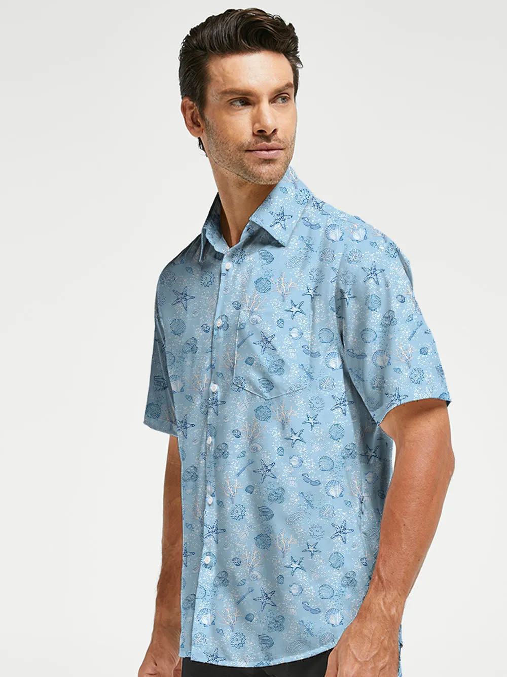 Orionride Starfish Gathering Zipper Pockets Ultra Lightweight Short Sleeves Gravel Shirt sold by Orionride product image thumbnail 2