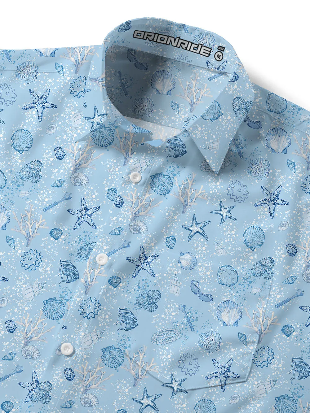 Orionride Starfish Gathering Zipper Pockets Ultra Lightweight Short Sleeves Gravel Shirt sold by Orionride product image thumbnail 5