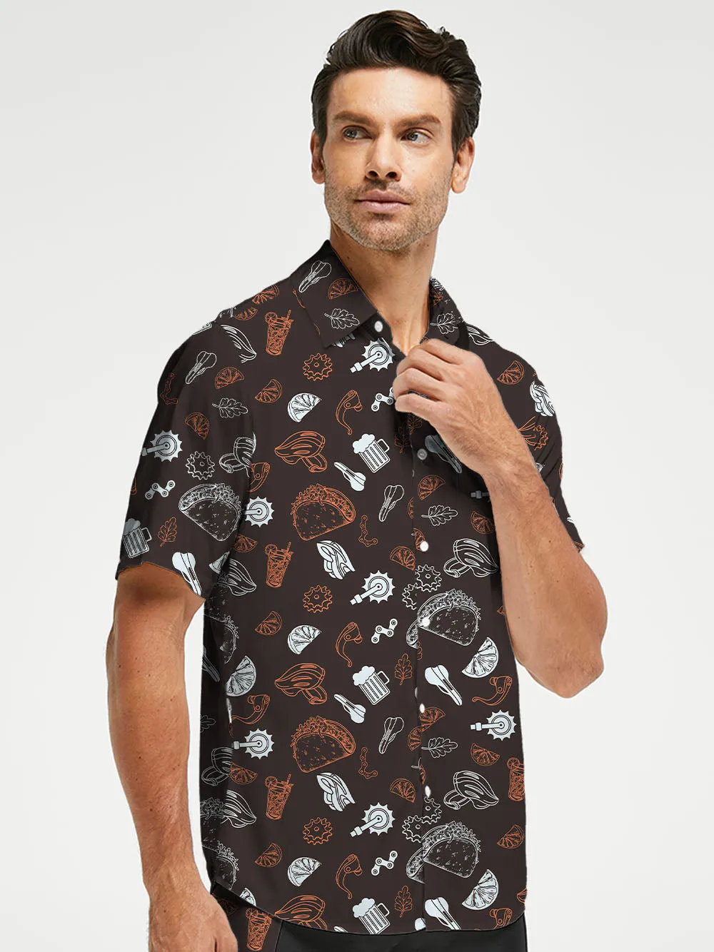 Orionride Food Party Zipper Pockets Ultra Lightweight Short Sleeves Gravel Shirt sold by Orionride product image thumbnail 2