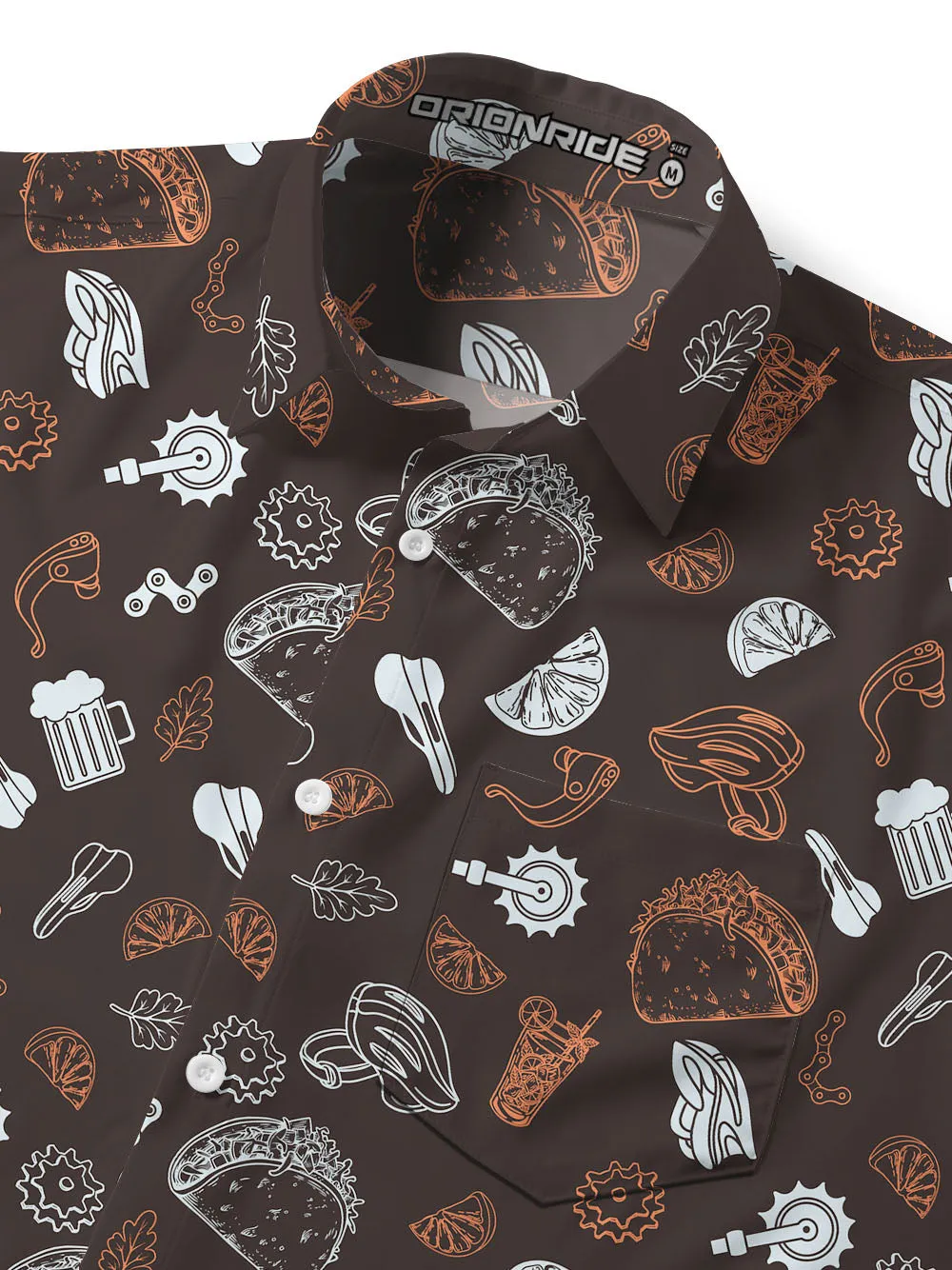 Orionride Food Party Zipper Pockets Ultra Lightweight Short Sleeves Gravel Shirt sold by Orionride product image thumbnail 5