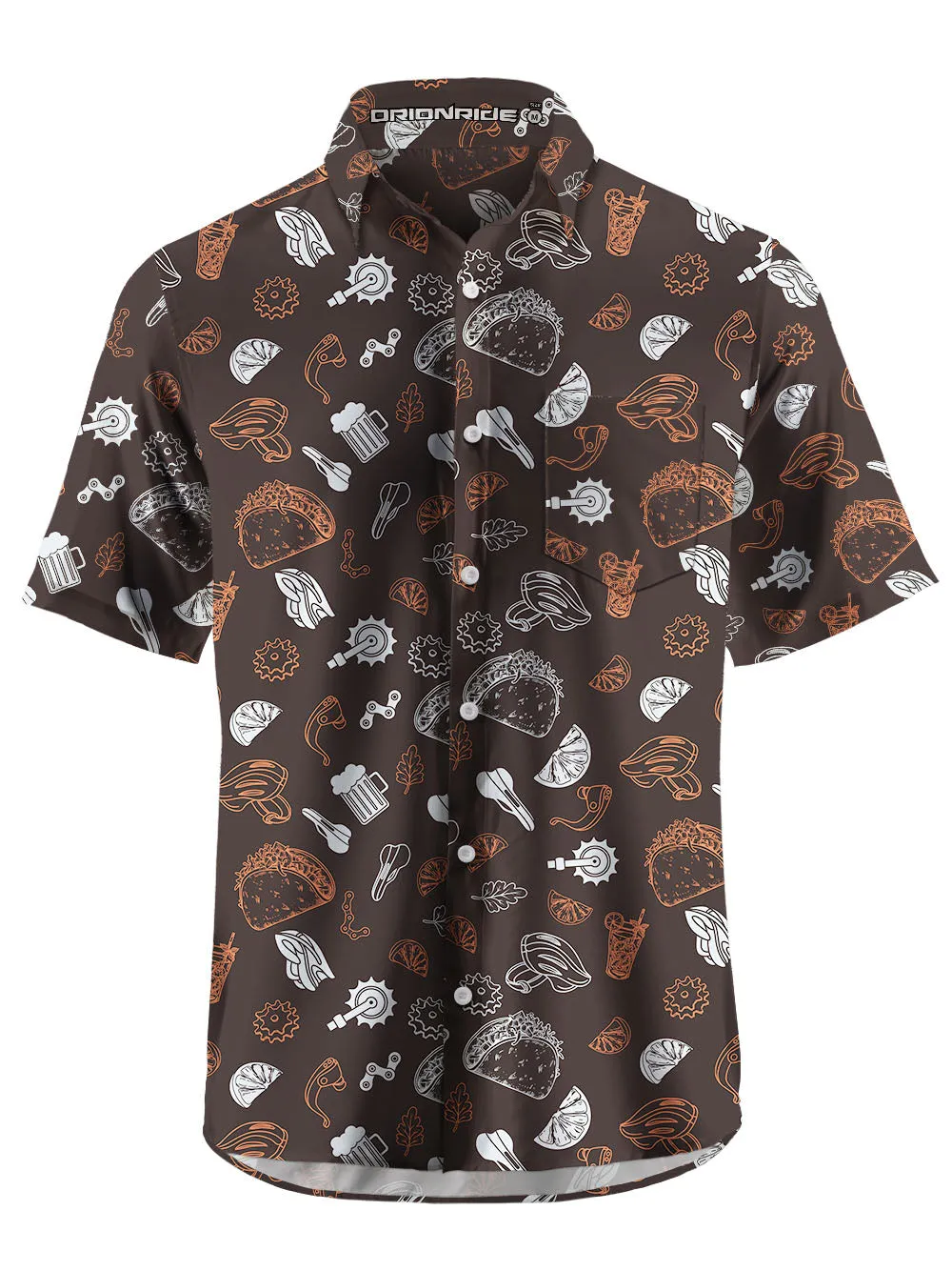 Orionride Food Party Zipper Pockets Ultra Lightweight Short Sleeves Gravel Shirt sold by Orionride