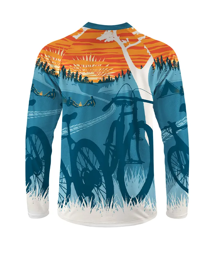 Orionride Sunset Camping Long Sleeve Downhill Jersey sold by Orionride product image thumbnail 5