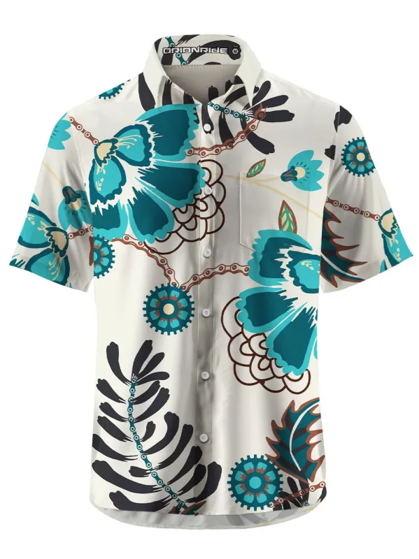 Orionride Chain Rhizome Zipper Pockets Ultra Lightweight Short Sleeves Gravel Shirt sold by Orionride