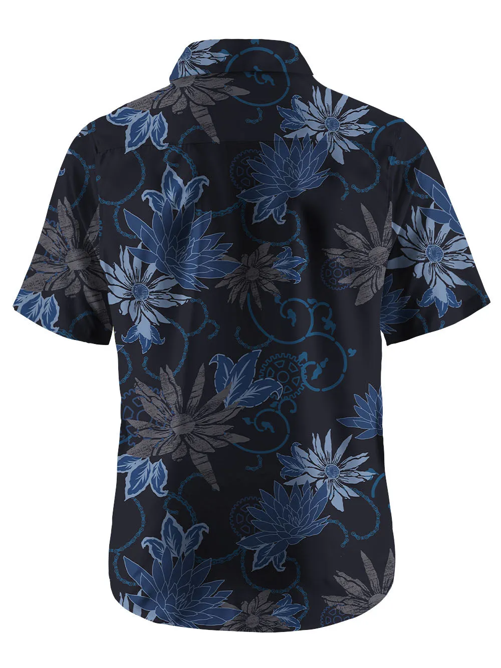 Orionride Dark Flowers Zipper Pockets Ultra Lightweight Short Sleeves Gravel Shirt sold by Orionride product image thumbnail 4