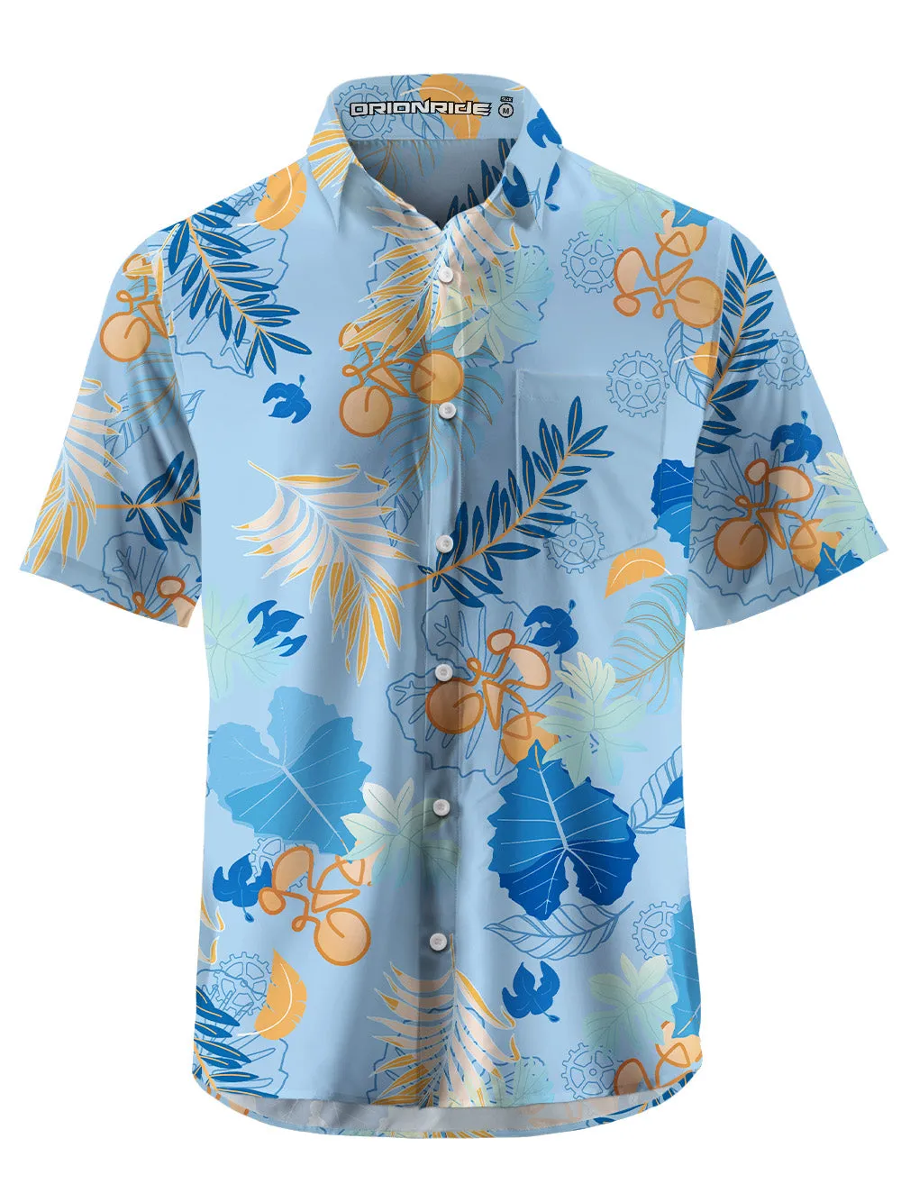 Orionride Dancing Leaves Zipper Pockets Ultra Lightweight Short Sleeves Gravel Shirt sold by Orionride product image thumbnail 3