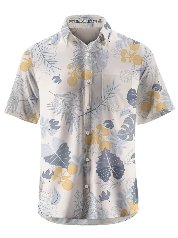 Orionride Dancing Leaves Zipper Pockets Ultra Lightweight Short Sleeves Gravel Shirt sold by Orionride