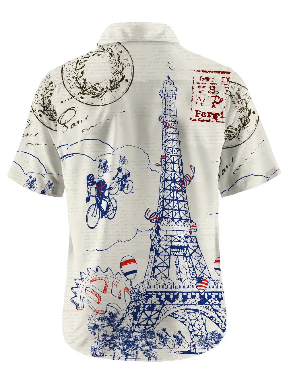 Orionride Arrival In Paris Zipper Pockets Ultra Lightweight Short Sleeves Gravel Shirt sold by Orionride product image thumbnail 4