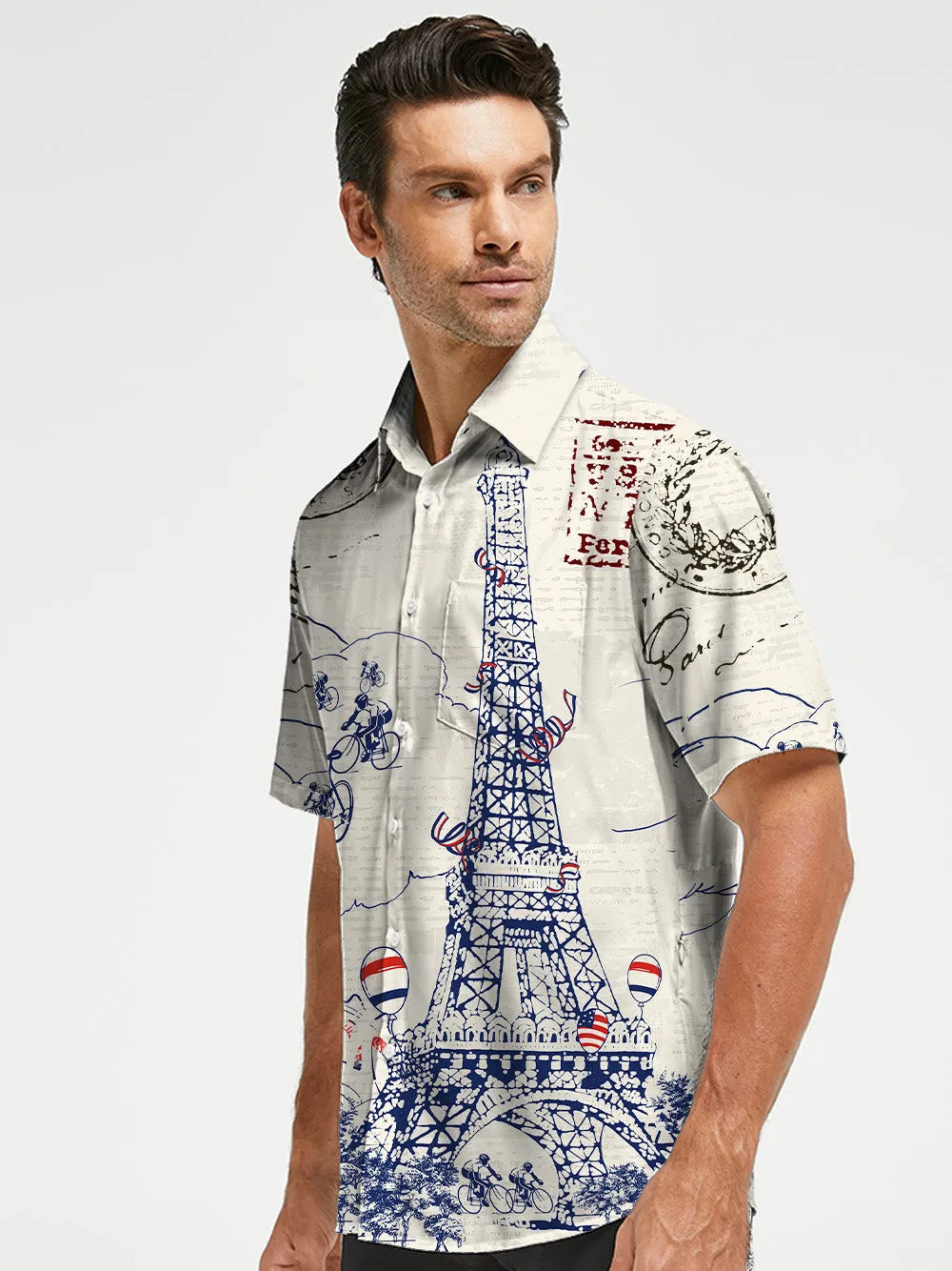 Orionride Arrival In Paris Zipper Pockets Ultra Lightweight Short Sleeves Gravel Shirt sold by Orionride product image thumbnail 2