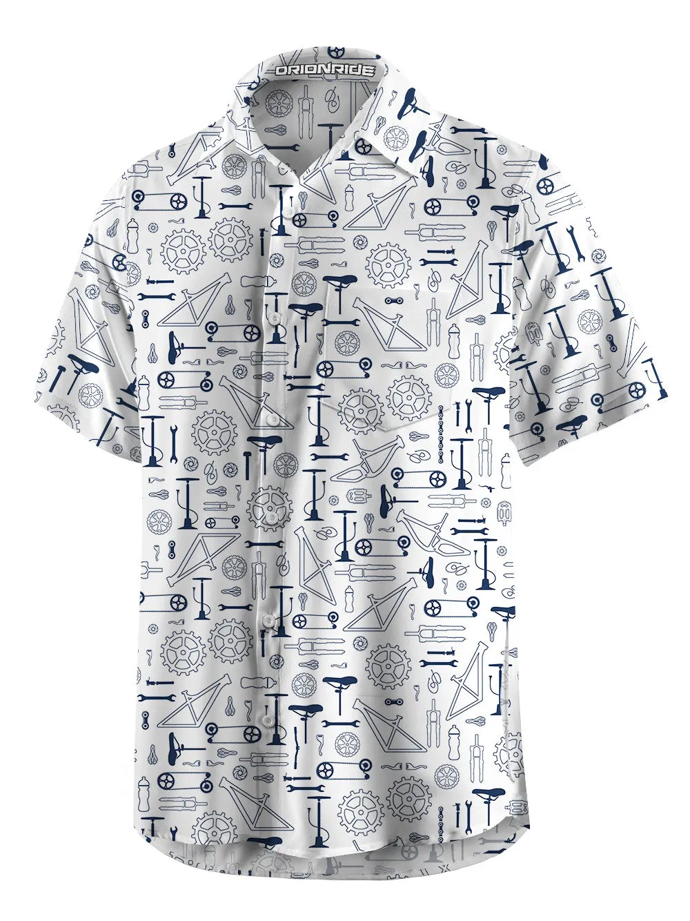 Orionride Line Drawing Parts Zipper Pockets Ultra Lightweight Short Sleeves Gravel Shirt sold by Orionride product image thumbnail 3