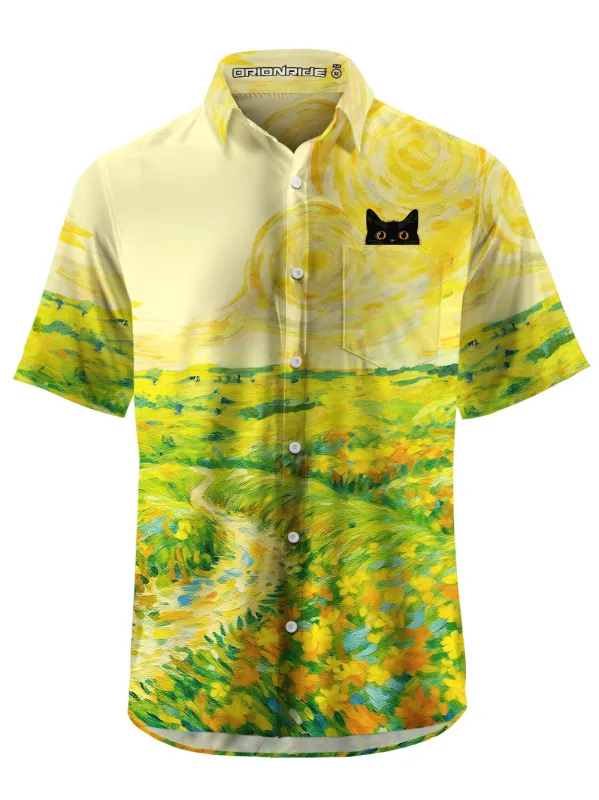 Orionride Cat Hiding Pocket Zipper Pockets Ultra Lightweight Short Sleeves Gravel Shirt sold by Orionride