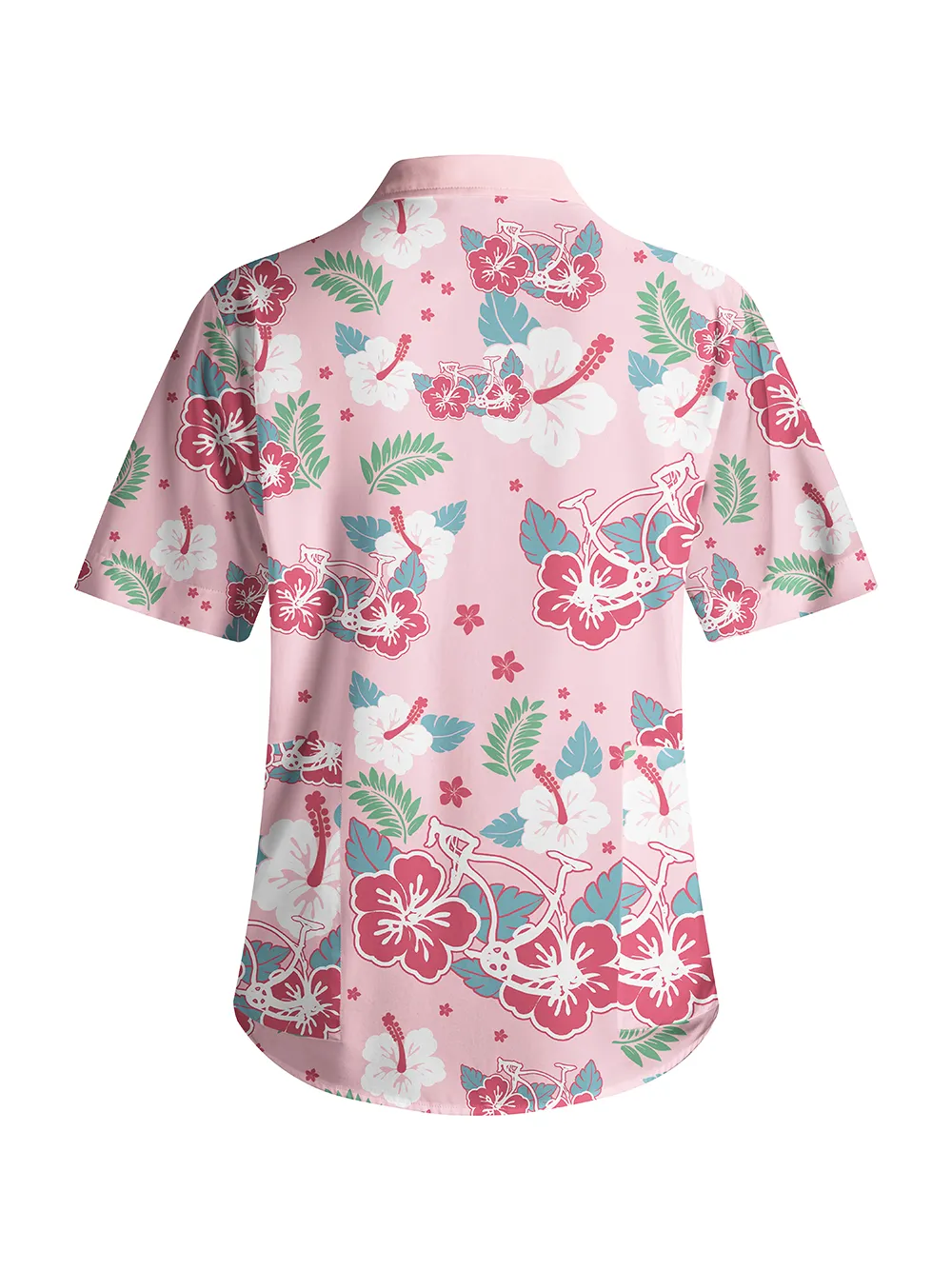 Orionride Hibiscus Bicycle Zipper Pockets Ultra Lightweight Short Sleeves Women's Gravel Shirt sold by Orionride product image thumbnail 3