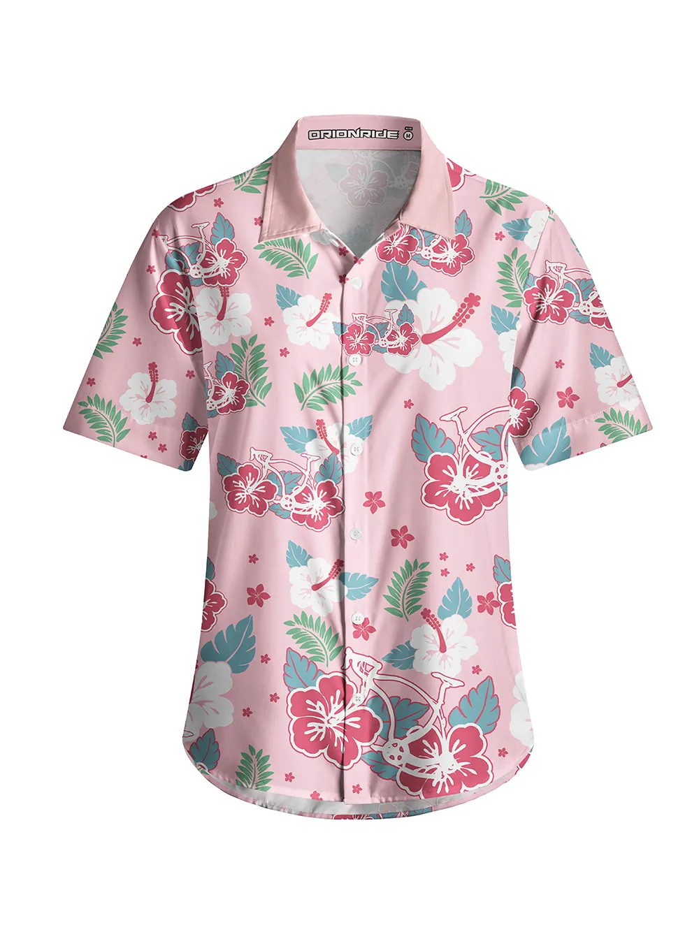 Orionride Hibiscus Bicycle Zipper Pockets Ultra Lightweight Short Sleeves Women's Gravel Shirt sold by Orionride product image thumbnail 2
