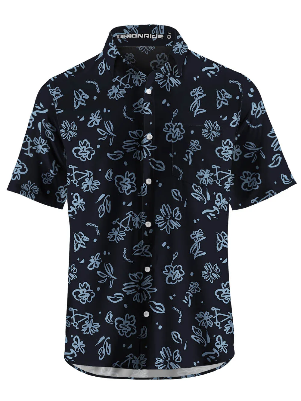 Orionride Line Flower Bicycle Zipper Pockets Ultra Lightweight Short Sleeves Gravel Shirt sold by Orionride product image thumbnail 4