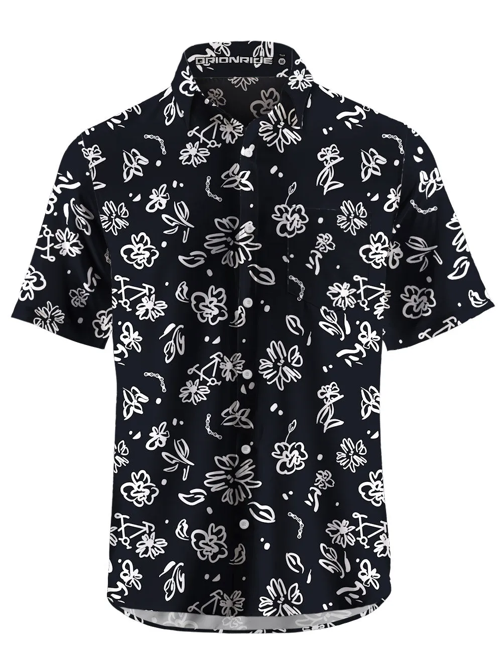 Orionride Line Flower Bicycle Zipper Pockets Ultra Lightweight Short Sleeves Gravel Shirt sold by Orionride