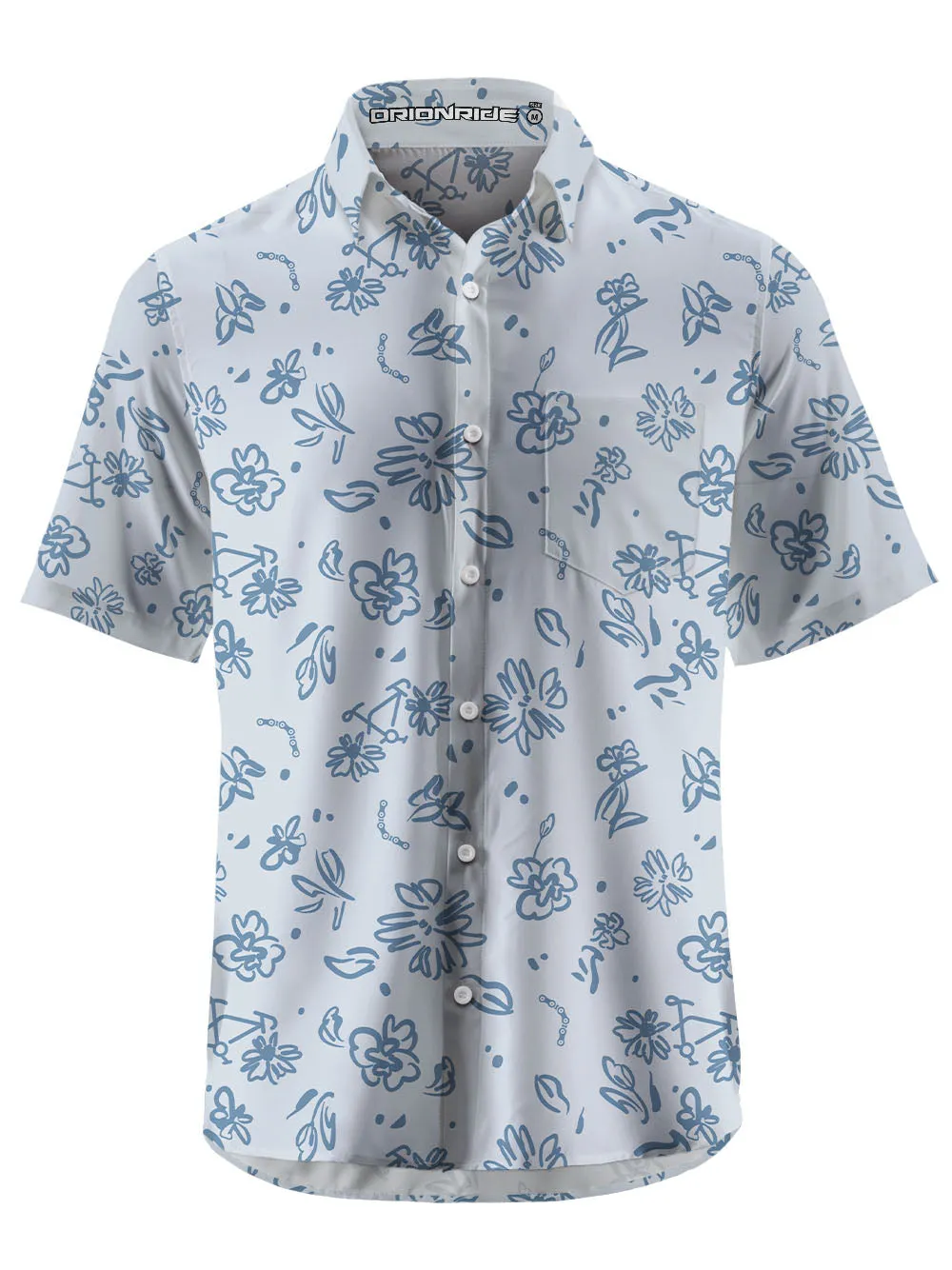 Orionride Line Flower Bicycle Zipper Pockets Ultra Lightweight Short Sleeves Gravel Shirt sold by Orionride product image thumbnail 3
