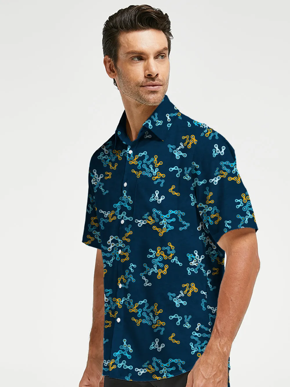 Orionride Interwoven Chains Zipper Pockets Ultra Lightweight Short Sleeves Gravel Shirt sold by Orionride product image thumbnail 2