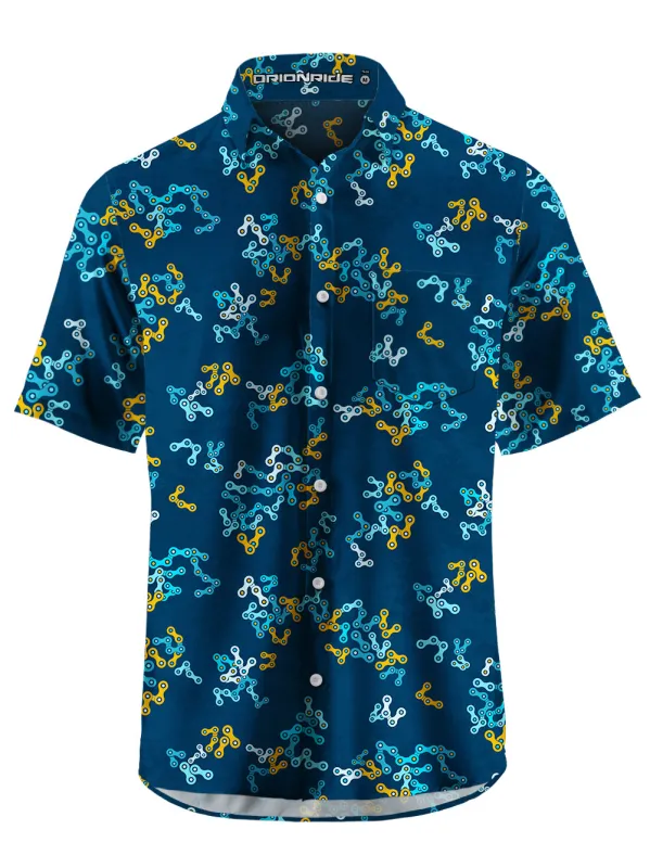 Orionride Interwoven Chains Zipper Pockets Ultra Lightweight Short Sleeves Gravel Shirt sold by Orionride