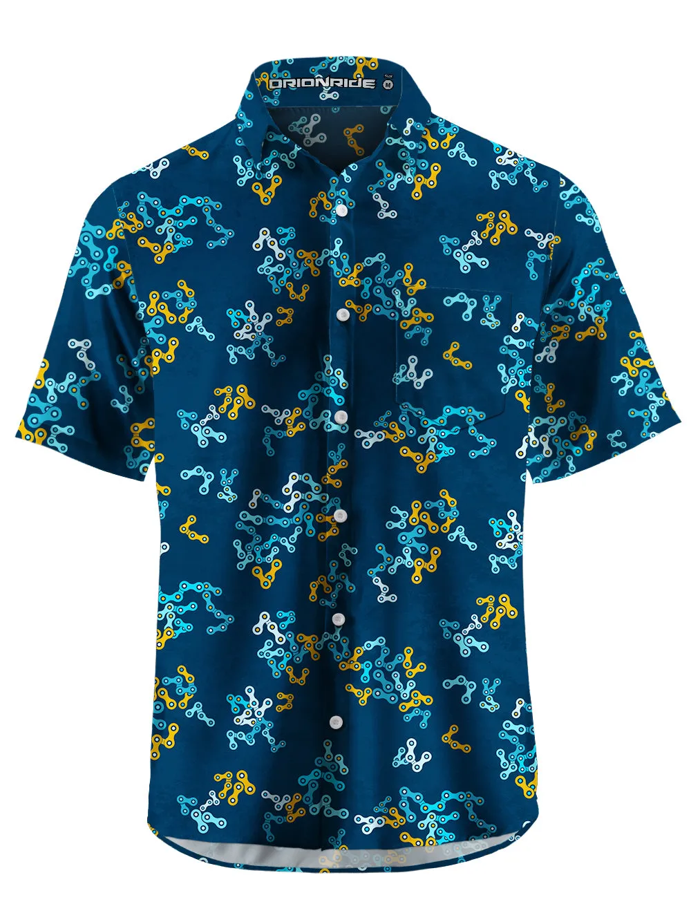 Orionride Interwoven Chains Zipper Pockets Ultra Lightweight Short Sleeves Gravel Shirt sold by Orionride