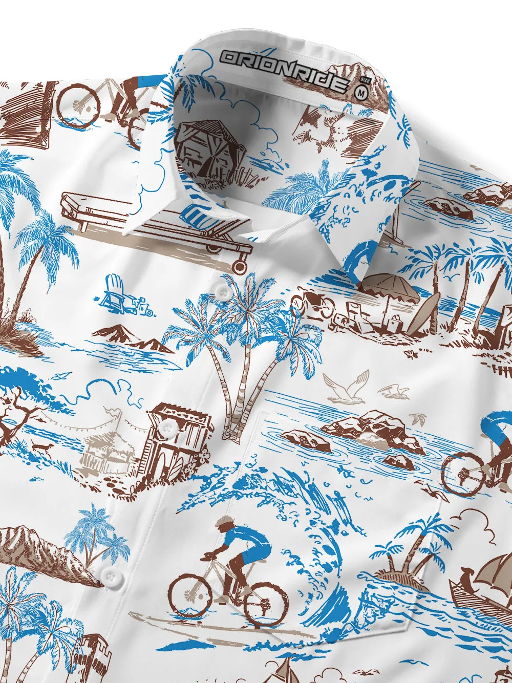 Orionride Summer Beach Zipper Pockets Ultra Lightweight Short Sleeves Gravel Shirt sold by Orionride product image thumbnail 5