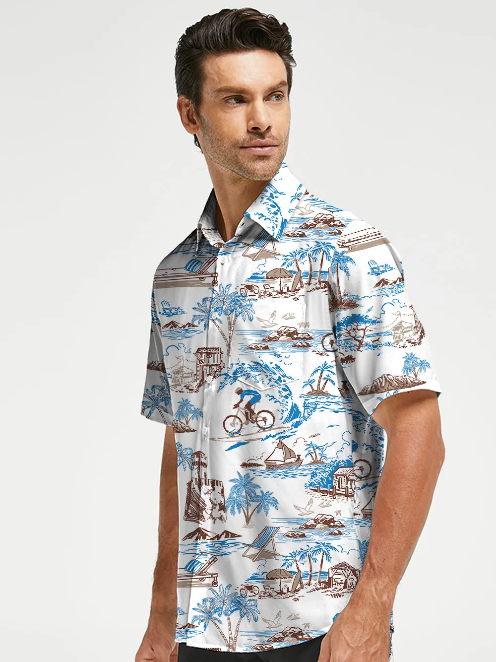 Orionride Summer Beach Zipper Pockets Ultra Lightweight Short Sleeves Gravel Shirt sold by Orionride product image thumbnail 2