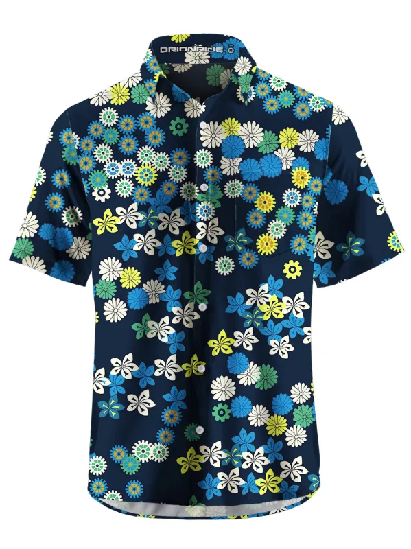 Orionride Charming Daisy Zipper Pockets Ultra Lightweight Short Sleeves Gravel Shirt sold by Orionride