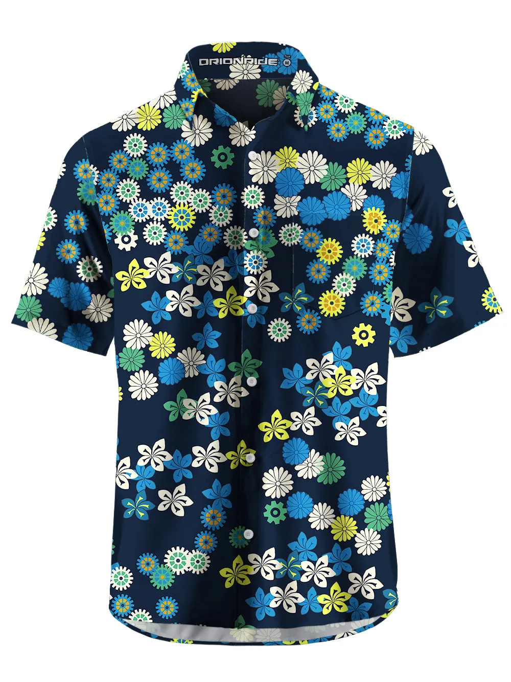 Orionride Charming Daisy Zipper Pockets Ultra Lightweight Short Sleeves Gravel Shirt sold by Orionride