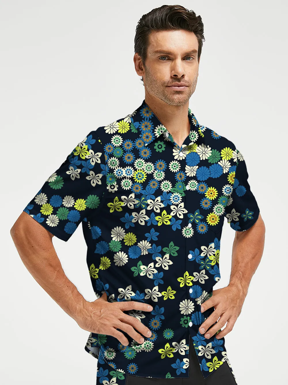 Orionride Charming Daisy Zipper Pockets Ultra Lightweight Short Sleeves Gravel Shirt sold by Orionride product image thumbnail 2