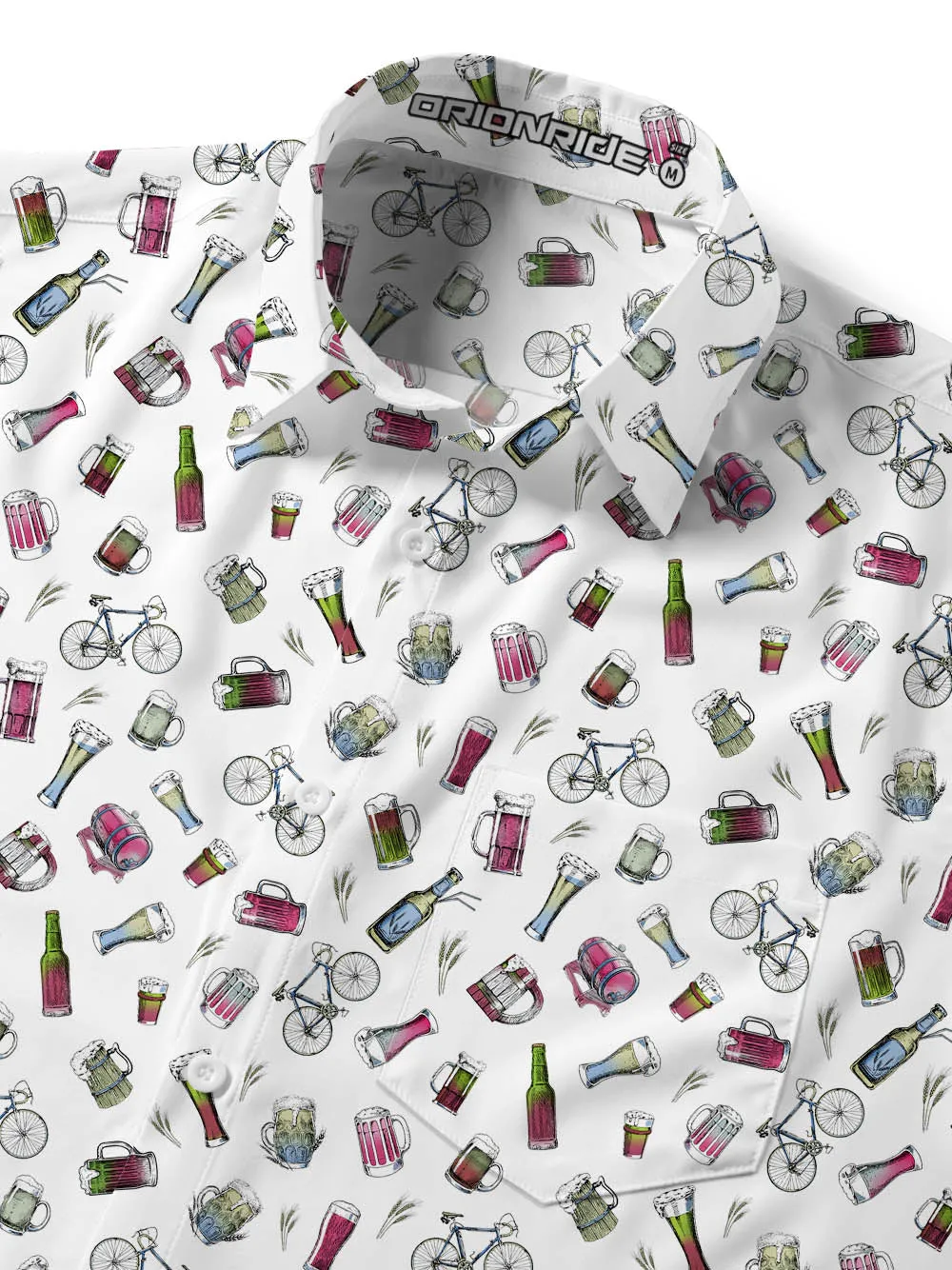 Orionride A Day Of Drinking Zipper Pockets Ultra Lightweight Short Sleeves Gravel Shirt sold by Orionride product image thumbnail 5