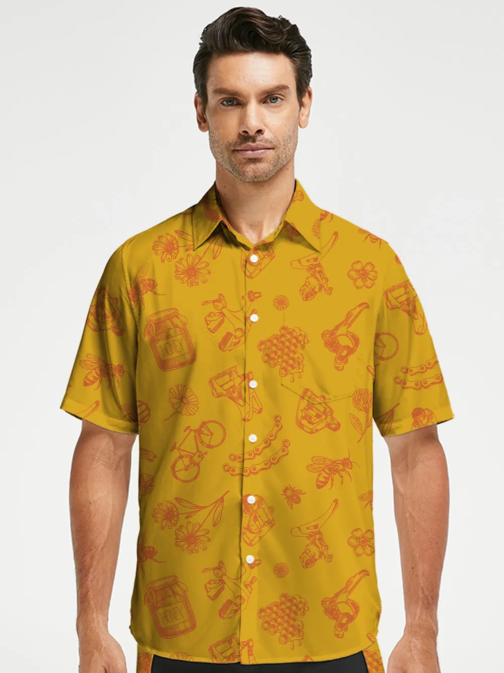 Orionride Sweet Honey Zipper Pockets Ultra Lightweight Short Sleeves Gravel Shirt sold by Orionride product image thumbnail 2