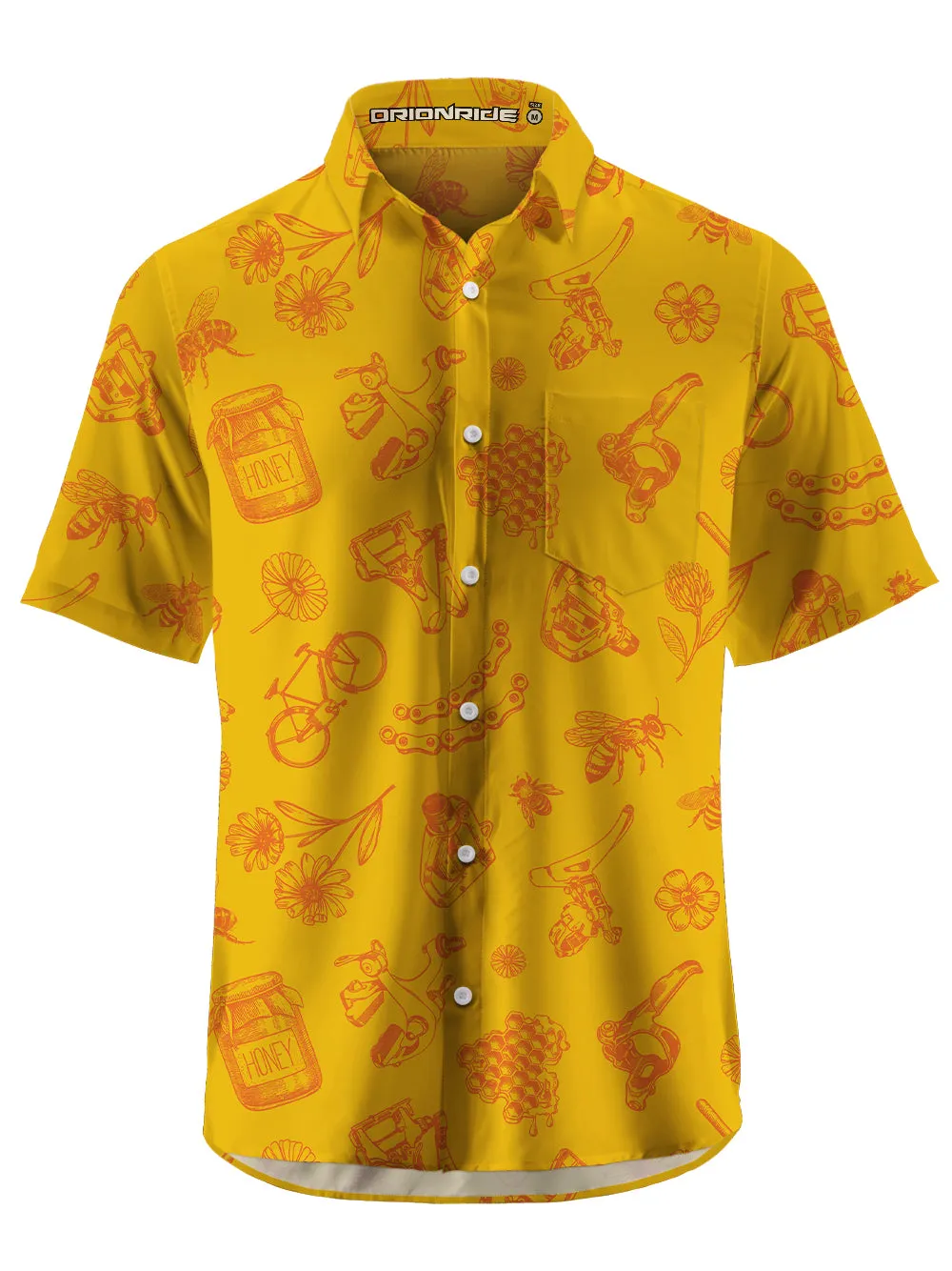 Orionride Sweet Honey Zipper Pockets Ultra Lightweight Short Sleeves Gravel Shirt sold by Orionride