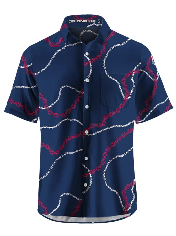 Orionride Dancing Chains Zipper Pockets Ultra Lightweight Short Sleeves Gravel Shirt sold by Orionride