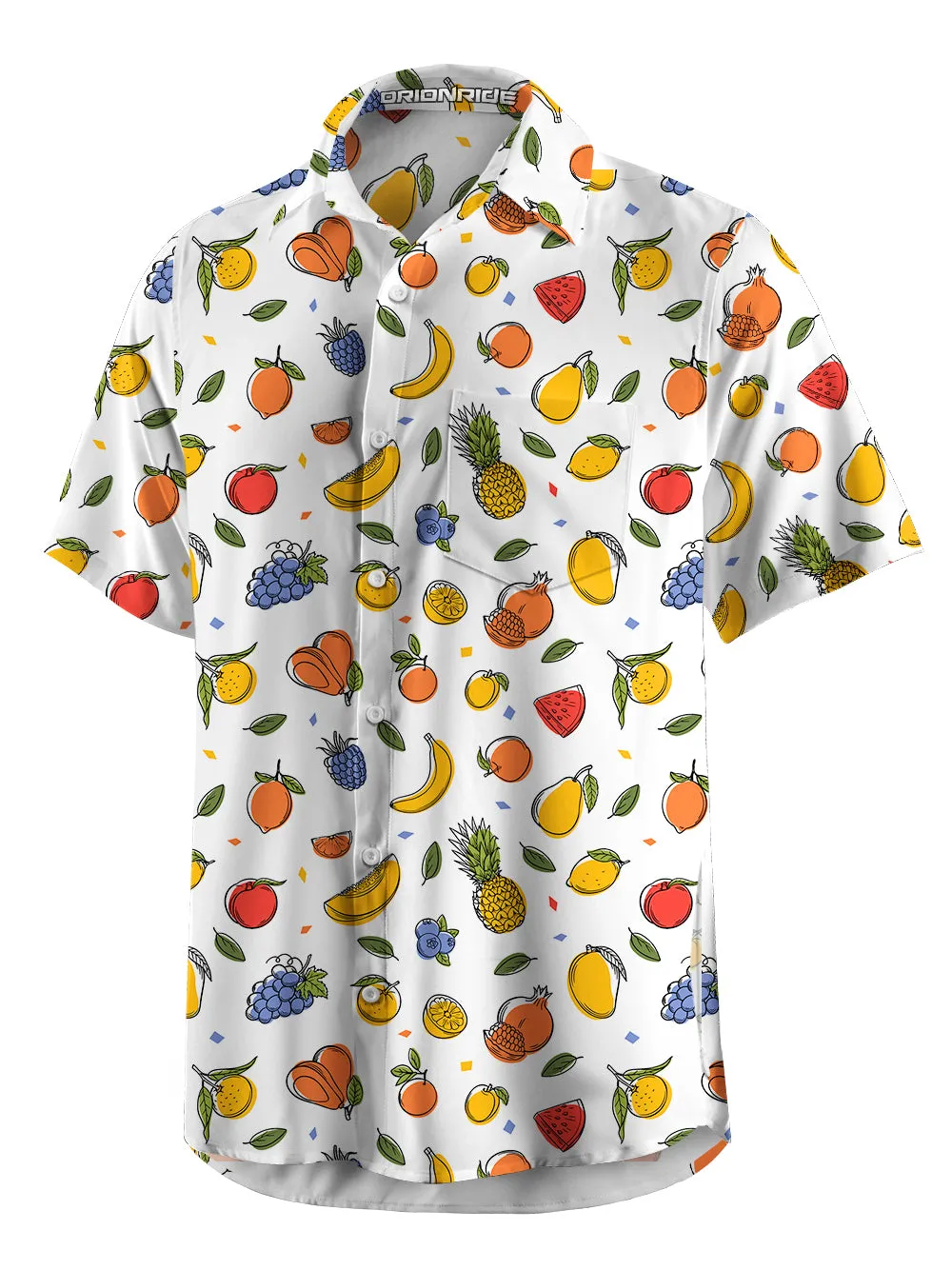 Orionride Various Fruits Zipper Pockets Ultra Lightweight Short Sleeves Gravel Shirt sold by Orionride product image thumbnail 4